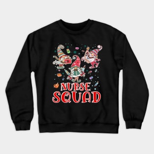 Christmas Nurse Squad Gnomies Funny Crewneck Sweatshirt